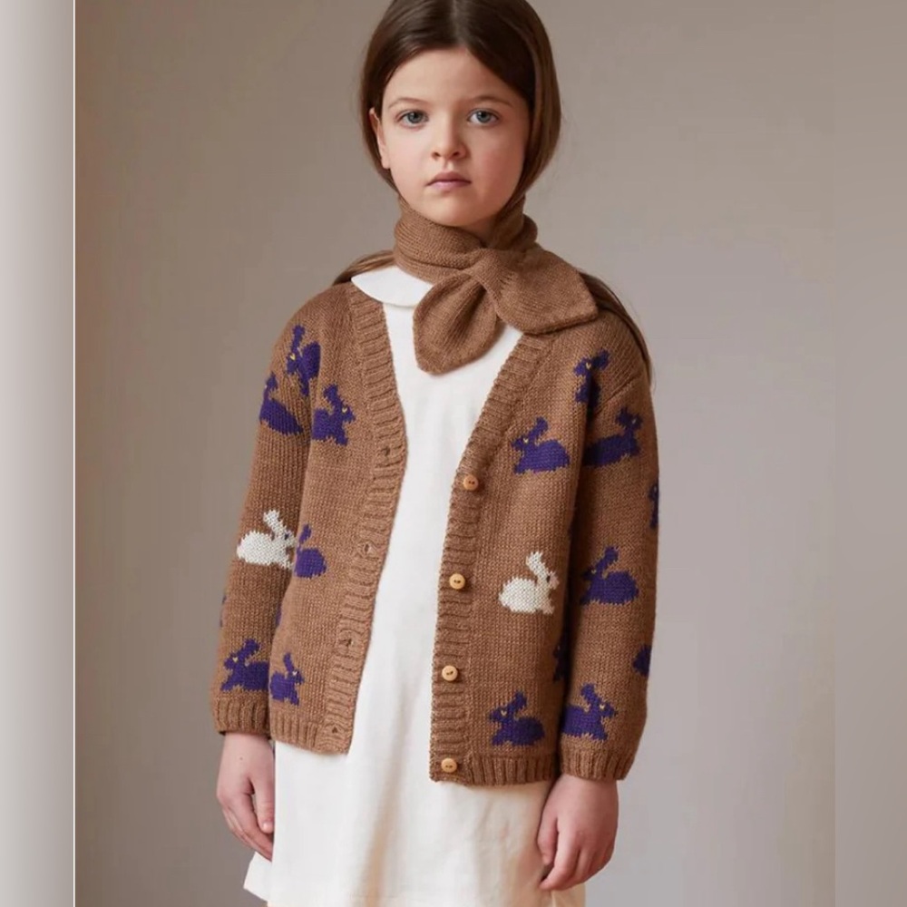 Oeuf bunny cardigan 6-7Y